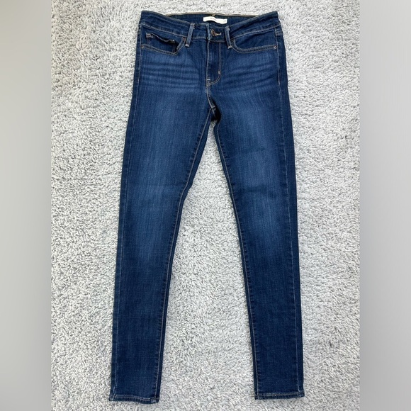 Levi's Jeans Womens 27 Skinny 711 Dark Wash Casual Basic Modest Classic Denim - Picture 1 of 4